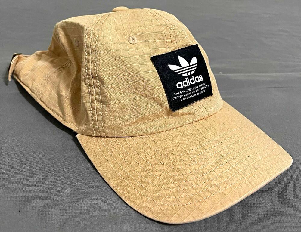Adidas Originals Rewind Cap Beige Ripstop Strapback Trefoil Hat